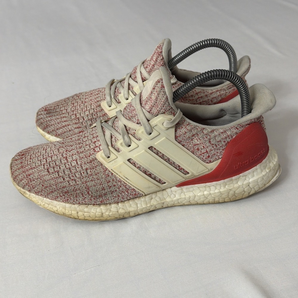 Adidas Womens UltraBoost 4.0 Running Shoes White Action Red DB3209 US Size 8 Gym